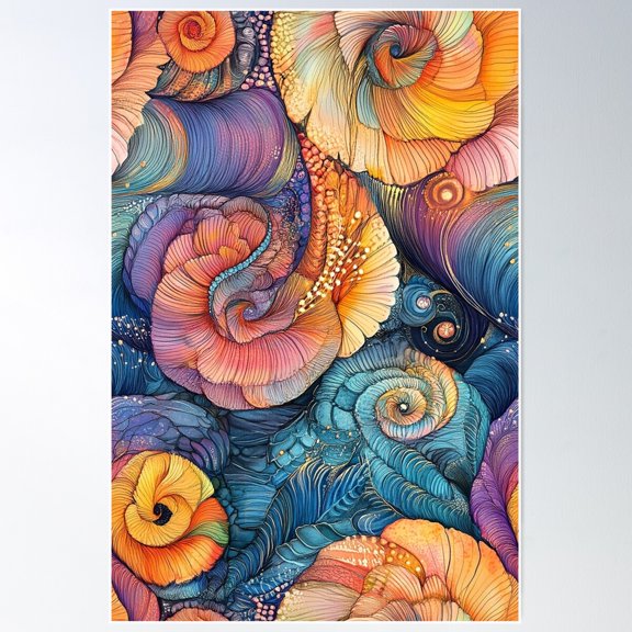 Zentangle Spring: Floral Patterns With Early Bloomers (1/100) Poster Wall Art, Modern Wall Decor For Living Room Bedroom, 12x18 UNFRAMED