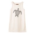 thumbnail image 1 of Zentangle Stylized Black Turtle Printed Linen Mini Shift Dress WDS_01 18, 1 of 1