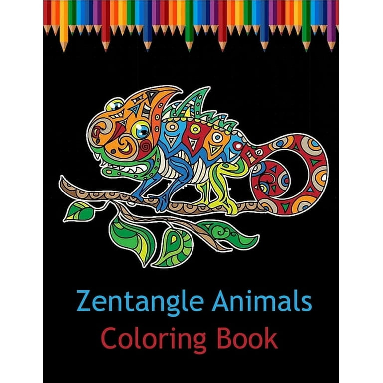 CUTE ANIMALS - Adult Coloring Books: Color Cute Beasts for Stress Relief  Gifts for Women or Men - Zentangle Workbook Journal 8.5 x 11 Large  Sketchbook (Paperback)