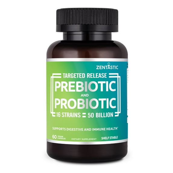 Zentastic Probiotics & Prebiotics Supplement - 50 Billion CFU - for Men & Women's Immune