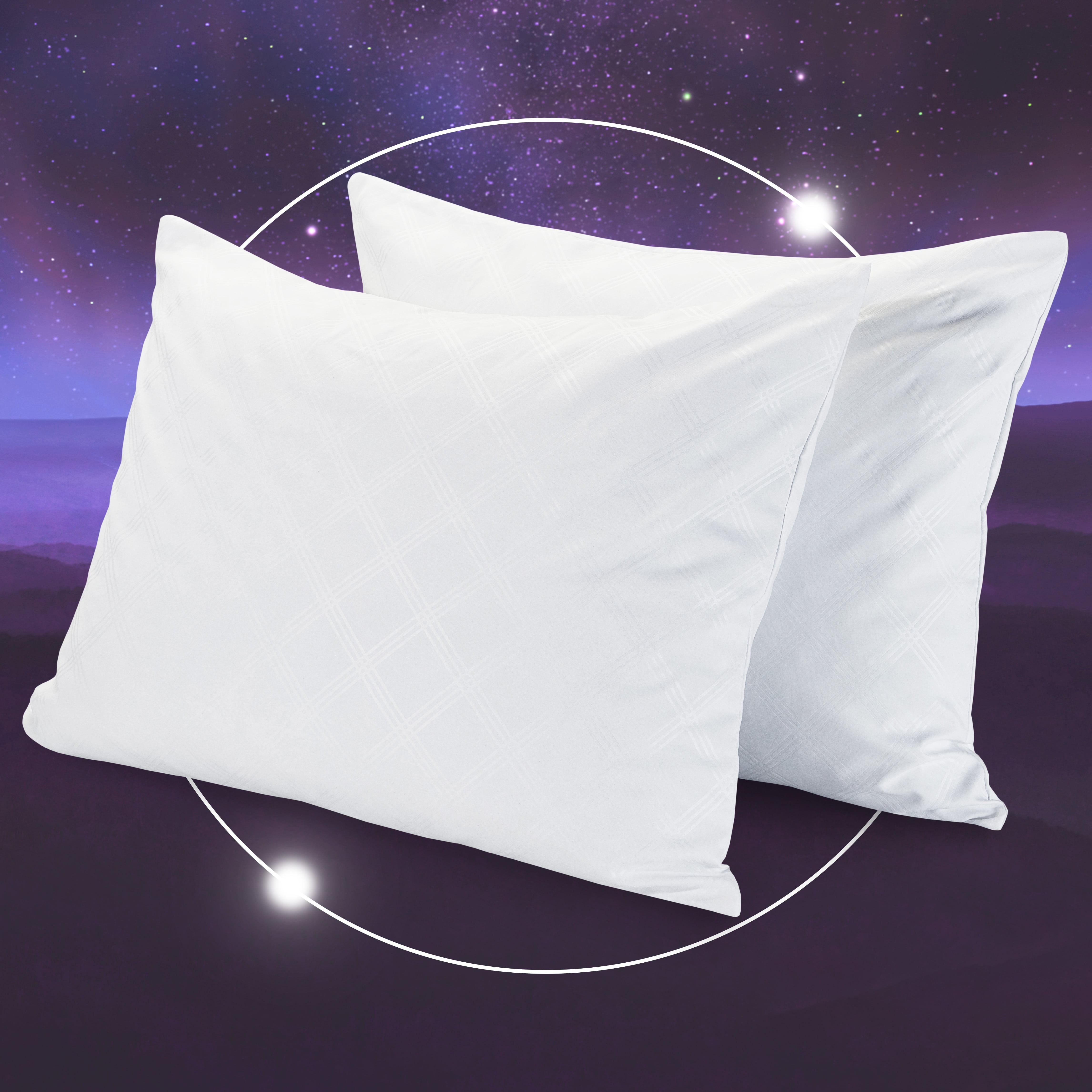 Standard Gel-Infused Memory Foam Cluster Pillows Twin Pack
