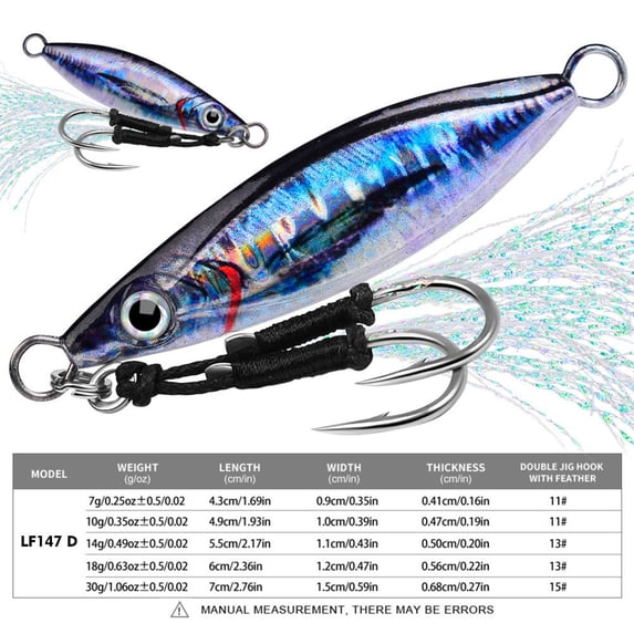 Pattern Calar Zenthis Color Pattern Lifelike Action Bait Metal Spoon Jig Sinking ...