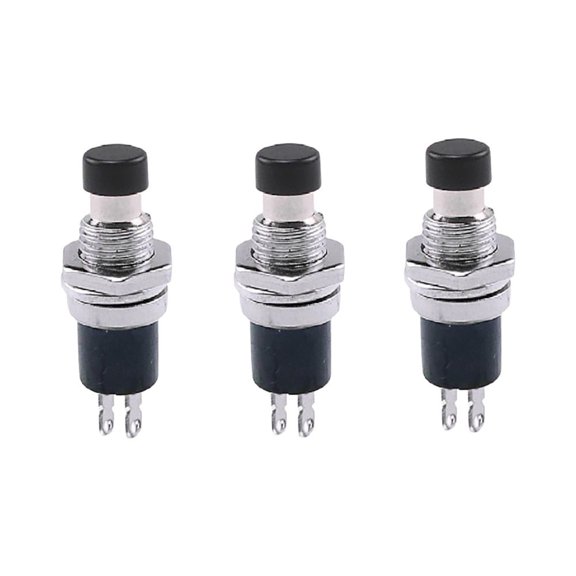 Zenthis Set of 3 Momentary Push Button Switches SPST Normally Closed Contacts for Various DIY and Modeling Electrical Applications