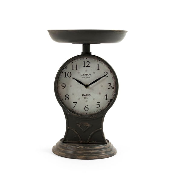 Zentique 15.25" Black and White Contemporary Scale Clock