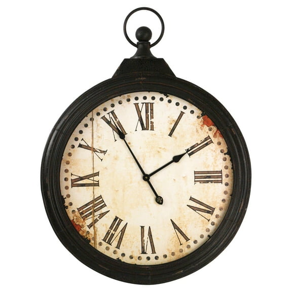 Zentique 27 in. Round Iron Wall Clock