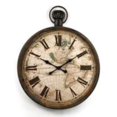 thumbnail image 1 of Zentique 37.5" Ivory and Black Round Distressed Finish World Clock, 1 of 2