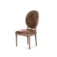 thumbnail image 1 of Zentique 40" Brown Contemporary Round Back Medallion Side Chair, 1 of 3