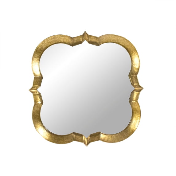 Zentique EZT142322 53.25 x 53.25 x 3.25 in. Elisha Mirror, Distressed Gold