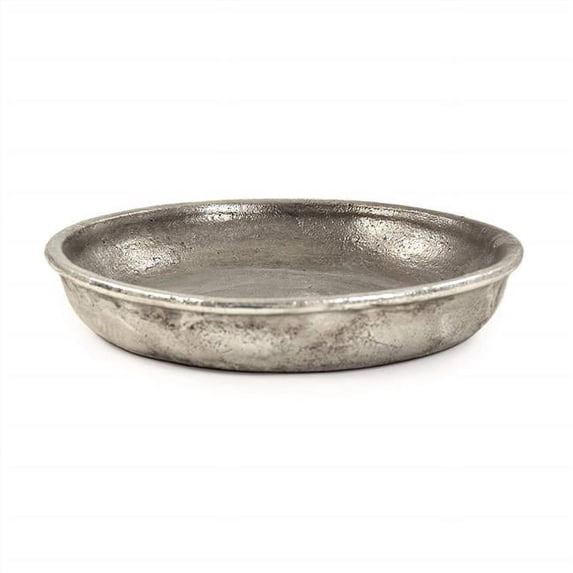 Zentique 9702S A840 Distressed Metallic Plate, Small - Silver