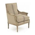 thumbnail image 1 of Zentique B007 E272 A033 Blue Stripe 27 x 37.5 x 25 in. Louis Club Chair, Khaki Linen & Blue Stripe, 1 of 4