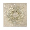 thumbnail image 1 of Zentique Brown and White Abstract Feather Square Wall Art Decor 15.75" x 15.75", 1 of 2
