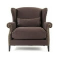 thumbnail image 1 of Zentique CF076 L002 A003 25 Napoleon Half Wingback Chair- Natural Linen - 40 x 43 x 30 in., 1 of 1
