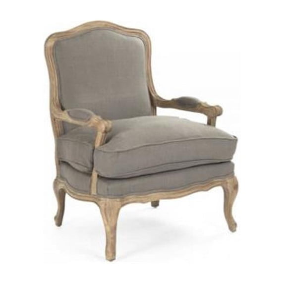 Zentique CFH004 E272 A048 28 x 38 x 26 in. Bastille Arm Chair, Grey Linen