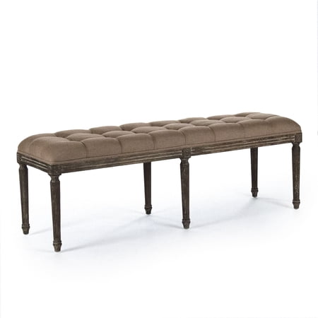 Zentique CFH034-3 E271 A006 Louie Tufted Bench- Copper Linen - 54 x 19 x 16 in.