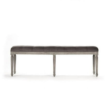 Zentique CFH034-3 E272 V011 Louis Tufted Bench- Brown Velvet - 54 x 19 x 16 in.