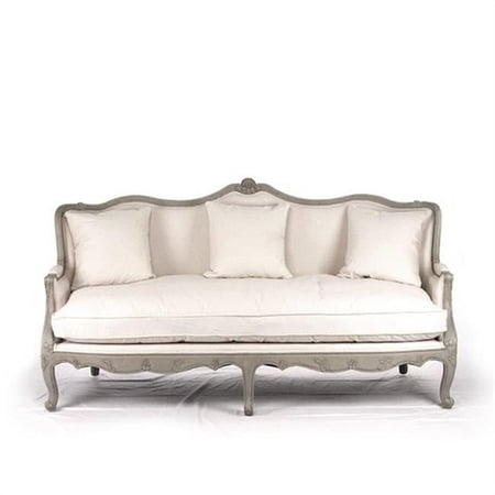 Zentique CFH198-3 432 C020 Adele Sofa- Off-White Cotton - 78 x 41 x 31 in.