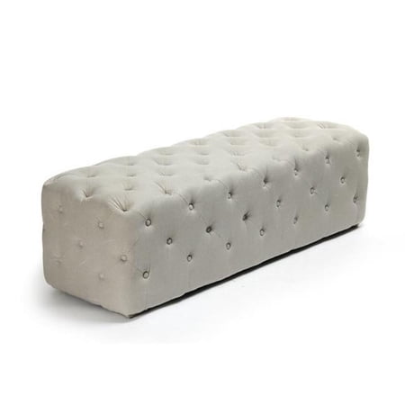 Zentique F205-Z E272 A003 Oliver Tufted Bench- 53 x 15.5 x 17.5 in.