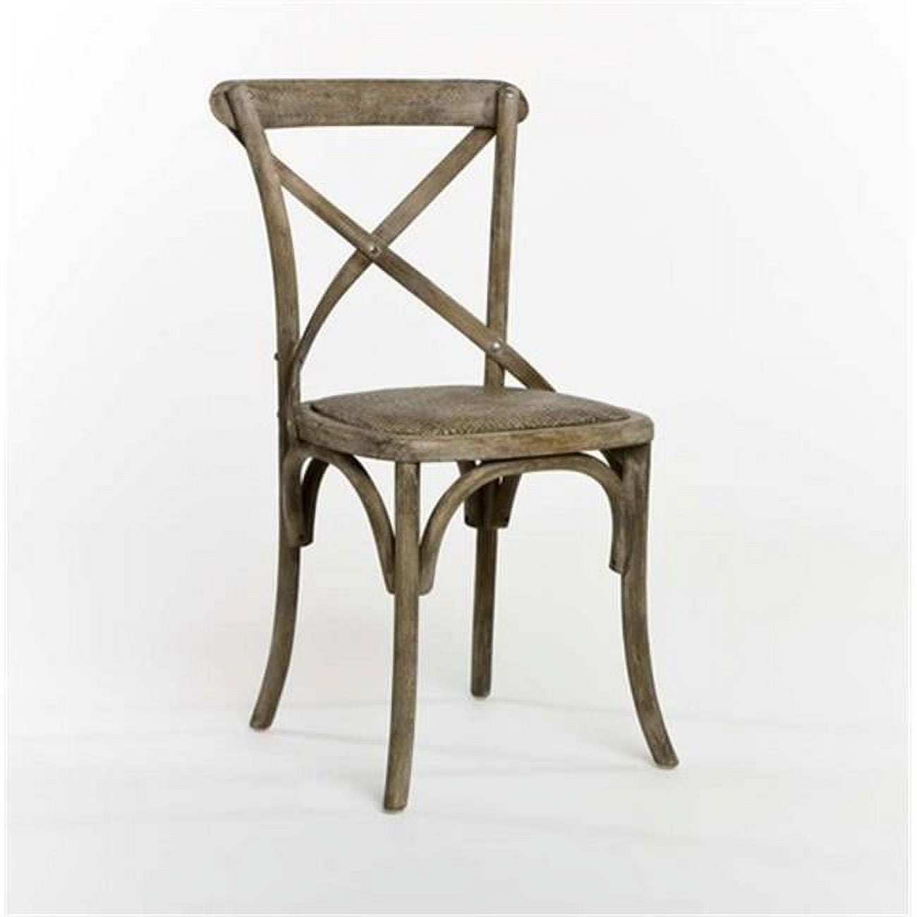 Limed Grey Oak Cross Back Side Chair