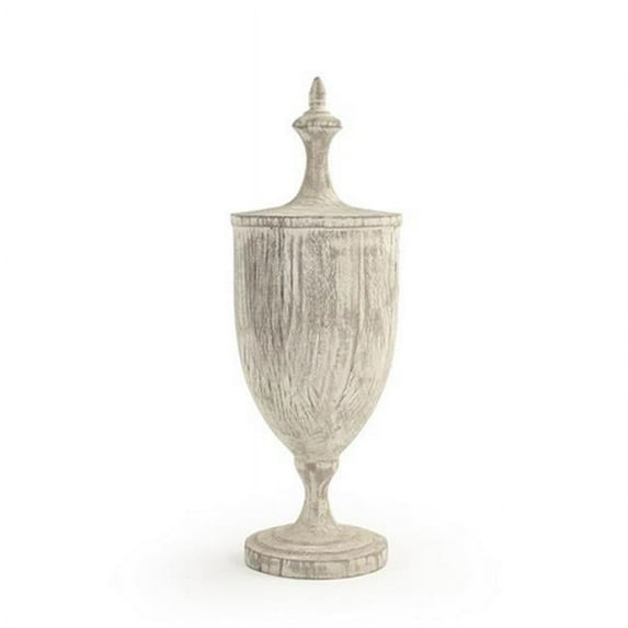 Zentique LI-S10-06-47 Wooden Urn, 8.25 x 25.75 x 8.25 in.