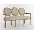 thumbnail image 1 of Zentique  Medallion Settee - Natural Oak - 61.5 x 39 x 24 in., 1 of 1