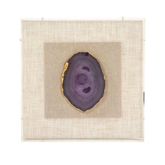 Zentique Purple Geode in Shadow Box Framed Wall Art Decor 16" x 16"