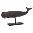 thumbnail image 1 of Zentique SHI048 4.75 x 4.5 x 15.25 in. Whale Sculpture, Distressed Black - Small, 1 of 4