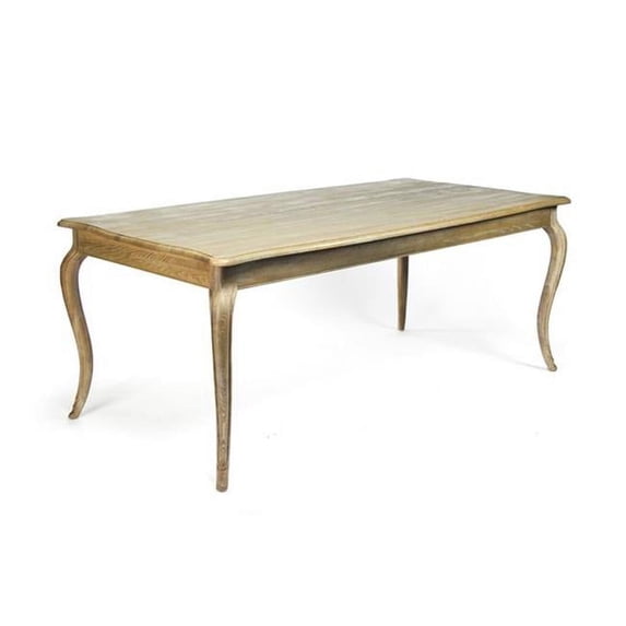 Zentique T015 E272 Vineyard Oak Dining Table- Limed Grey Oak - 79 x 31.5 x 40 in.