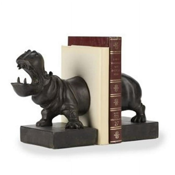 Zentique TME4617005 12.5 x 13.5 x 5 in. Resin Hippopotomus Bookend