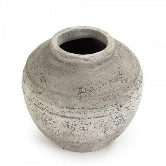 Zentique Terracotta Jars with Distressed Gray Wash