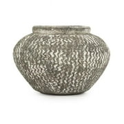 Zentique Vase with Distressed Gray Finish