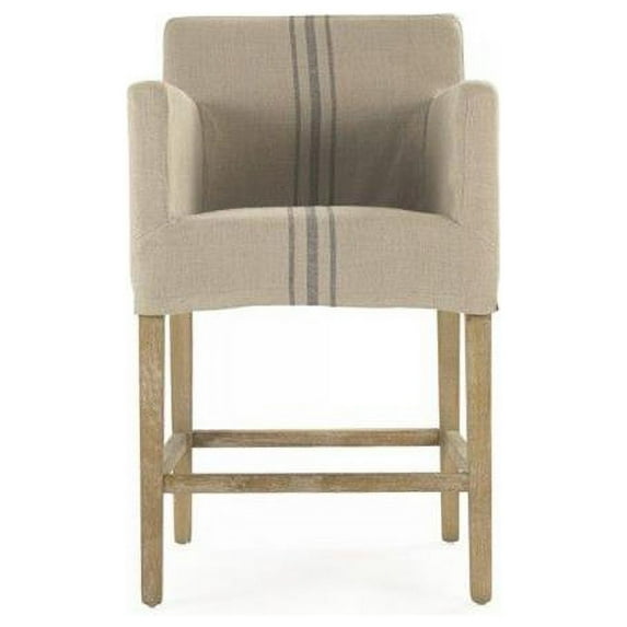 Zentique XL2001 Bar Stool E272 A033 23 x 43 x 23 in. Avignon Slipcover Bar Stool, Blue & Khaki