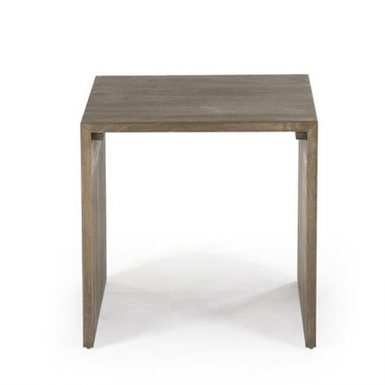 Ava Large Dry Finish Recycled Oak and Metal End Table