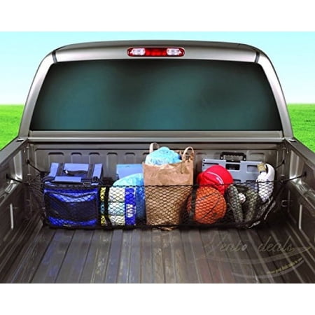 Zento Deals Black Mesh Three Pocket Trunk Cargo Organizer Storage Net