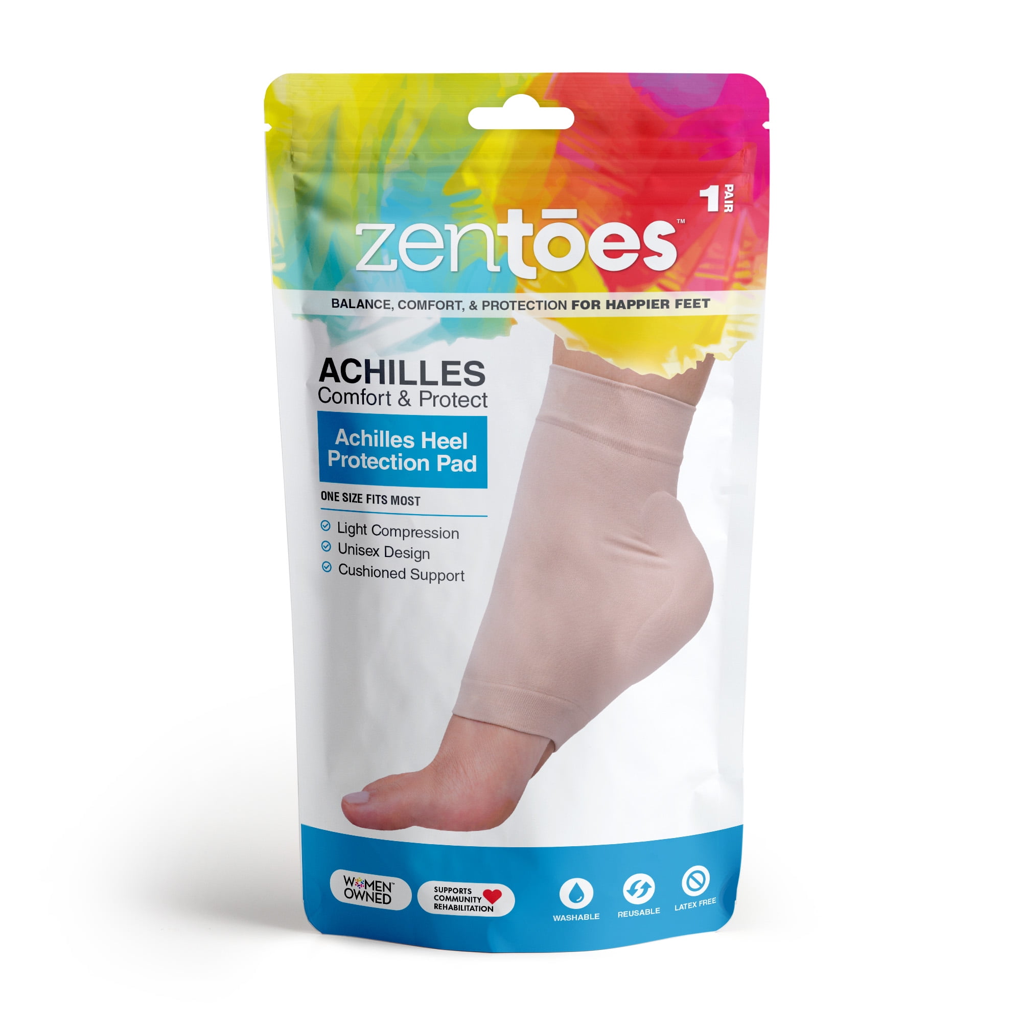 Heel support store for bursitis