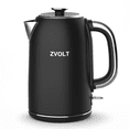 thumbnail image 1 of ZentraVolt 1.7L Electric Tea Kettle, Stainless Steel Matte Black with Red LED Indicator, Auto shut-off, Removable Lid, 1 of 6