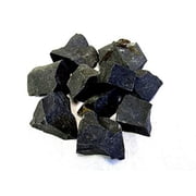Zentron Crystal Collection 1/2 Pound Natural Rough Black Jasper Stones with Velvet Bag