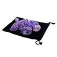 thumbnail image 1 of Zentron Crystal Collection: 1/2 Pound Rough Natural Amethyst Quartz Stones with Velvet Bag, 1 of 5