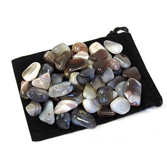 Zentron Crystal Collection: 1/2 Pound Tumbled Grey Botswana Agate
