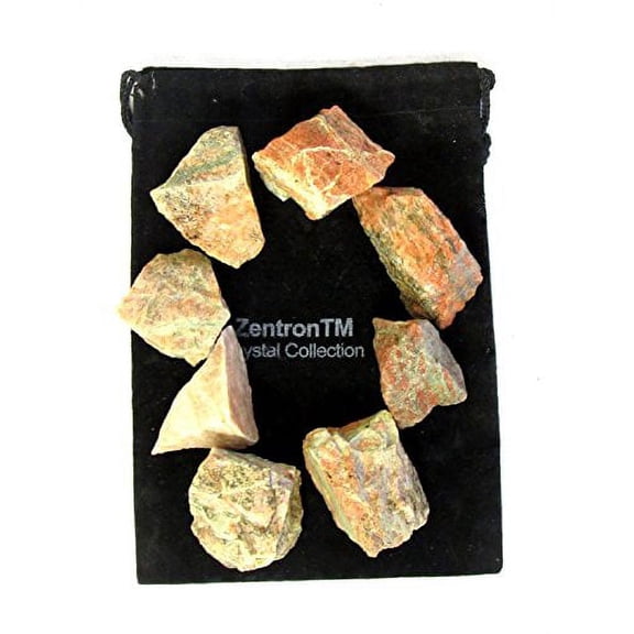 Zentron Crystal Collection: 1 Pound Natural Rough Unakite Stones