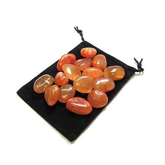 Zentron Crystal Collection: 1 Pound Tumbled Natural Carnelian Stones