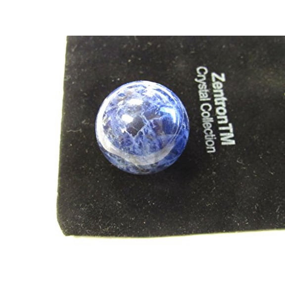 Zentron Crystal Collection: 25 MM Sodalite Sphere with Velvet Bag