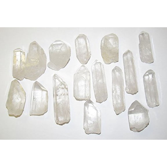 Zentron Crystal Collection: 3 Pound Natural Clear Quartz Points Stones 2.5"+