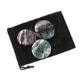 thumbnail image 1 of Zentron Crystal Collection: Fluorite Worry Stone and Velvet Pouch 1 Piece, 1 of 3