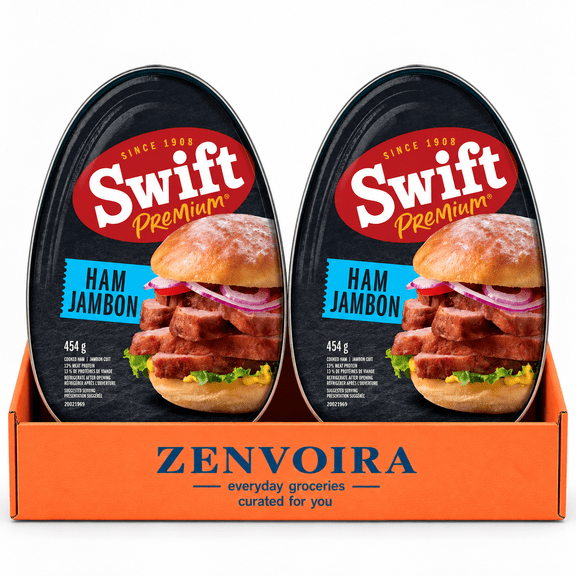 Zenvoira Canned Swift Premium Cooked Ham, 454g, pack of 2