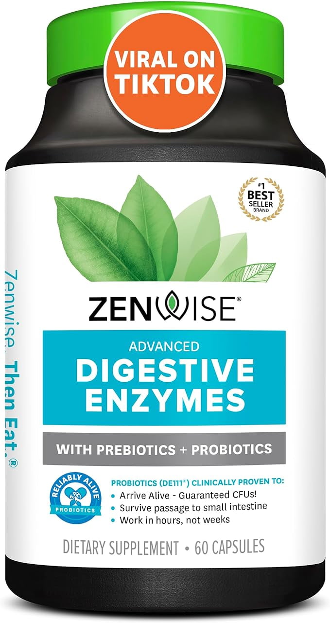 Zenwise Digestive Enzymes Probiotic Multi Enzymes with Probiotics and