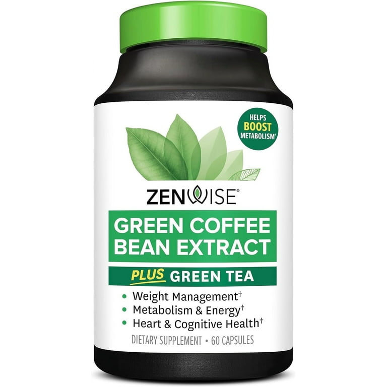 Zenwise Green Tea Extract with Green Coffee Bean, Supports Metabolism, Weight Management, Heart, Brain