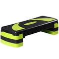 thumbnail image 1 of ZENY 30" Aerobic Stepper Platform, Adjustable 4"- 6"- 8" Step Deck with Risers, 550 lbs Heavy Duty Non-Slip Bench for Home Gym Cardio, Yellow, 1 of 8