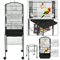 thumbnail image 1 of Zeny 59'' Bird Cage Large Wrought Iron Cage for Cockatiel Sun Conure Parakeet with Rolling Stand, 1 of 9