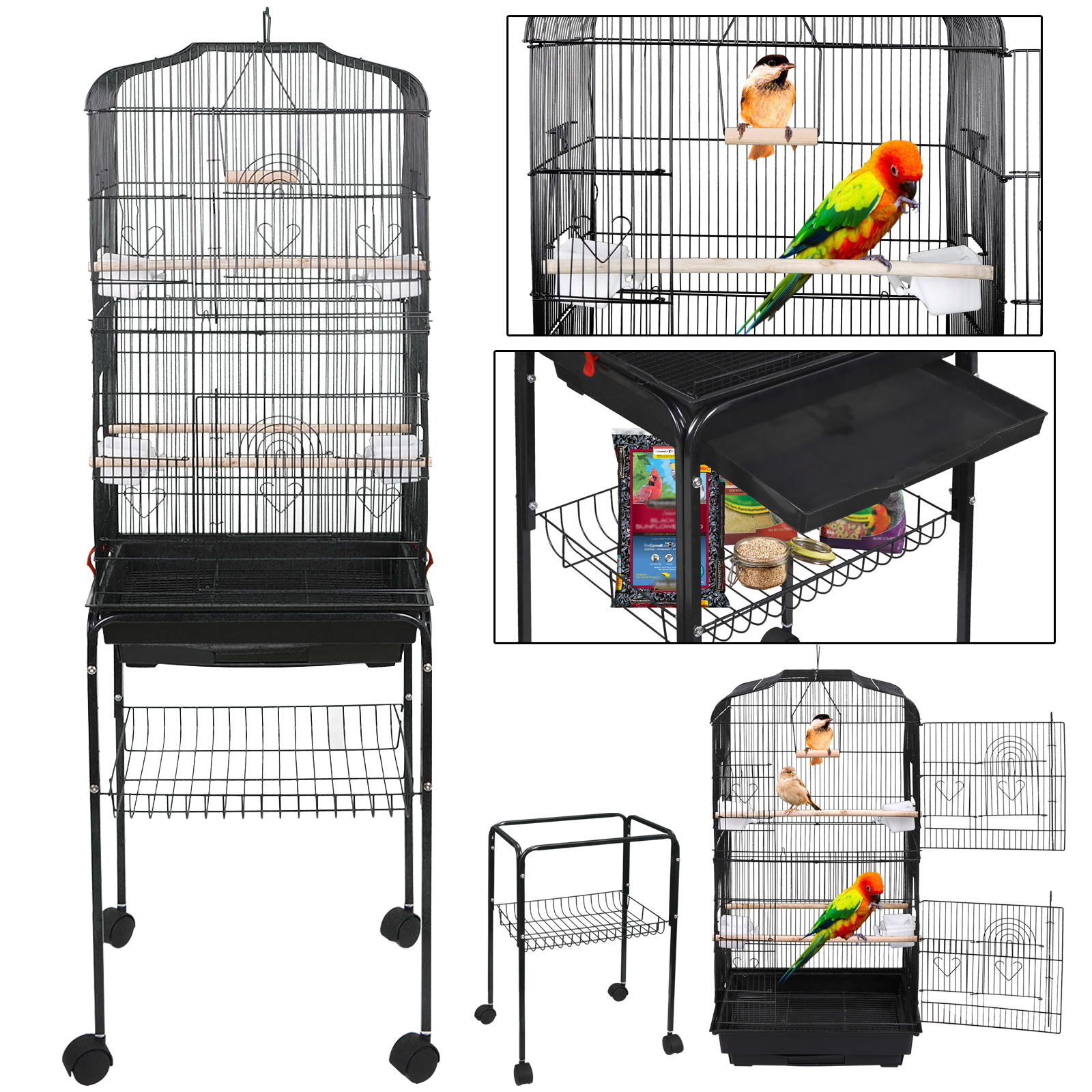 Zeny 59 Inch Wrought Iron Large Bird Cage photo 1