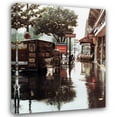 thumbnail image 1 of Zeny Cieslikowski 20x24 Gallery Wrapped Canvas Wall Art Titled - Sidewalk in Rain, 1 of 4